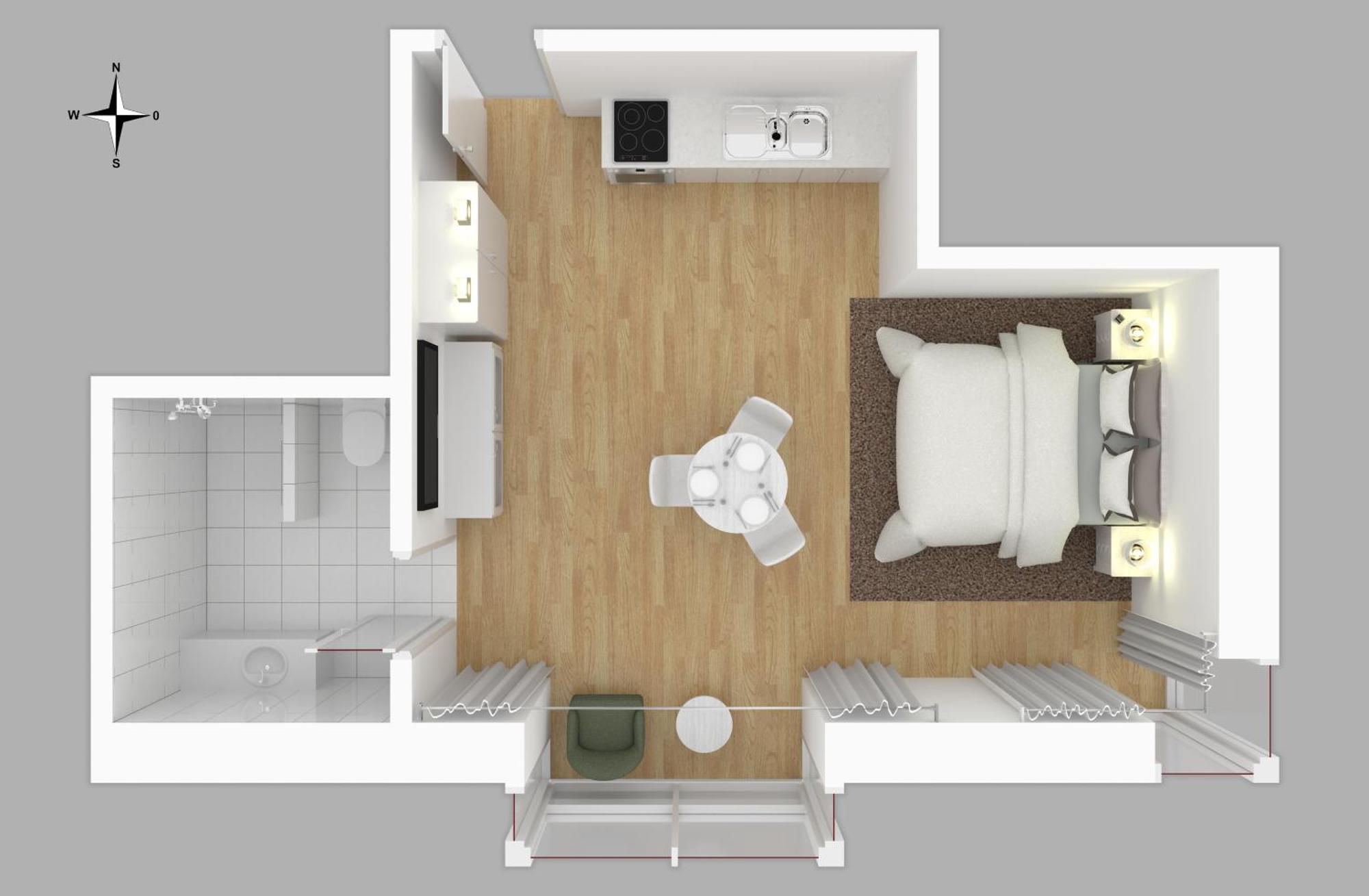 Moderne Neue Apartments Zum Wohlfuehlen Im Boardinghouse Bed & Butter Hasbergen Luaran gambar